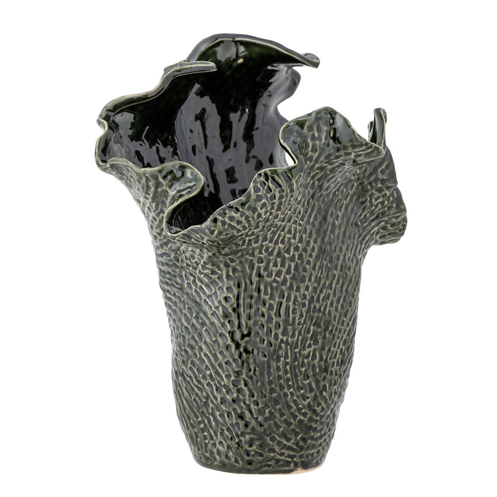 Vases - Safiya Vase, Verte, Grès - CREATIVE COLLECTION