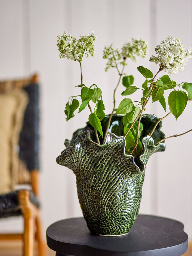 Vases - Safiya Vase, Verte, Grès - CREATIVE COLLECTION
