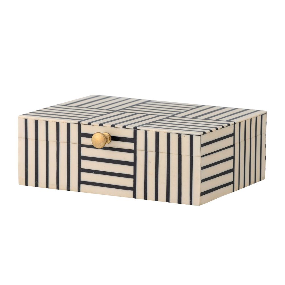 Storage boxes - Neoma Box w/Lid, Black, Resin - BLOOMINGVILLE MULTIBRAND HOUSE