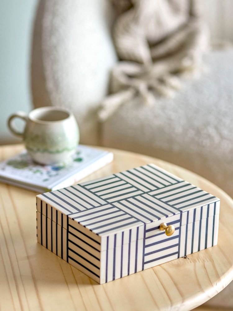 Storage boxes - Neoma Box w/Lid, Black, Resin - BLOOMINGVILLE MULTIBRAND HOUSE