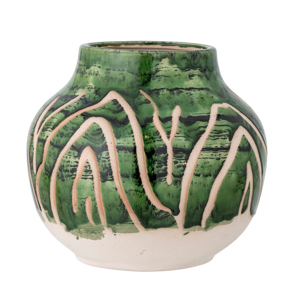 Vases - Eliya Vase, Verte, Grès - CREATIVE COLLECTION