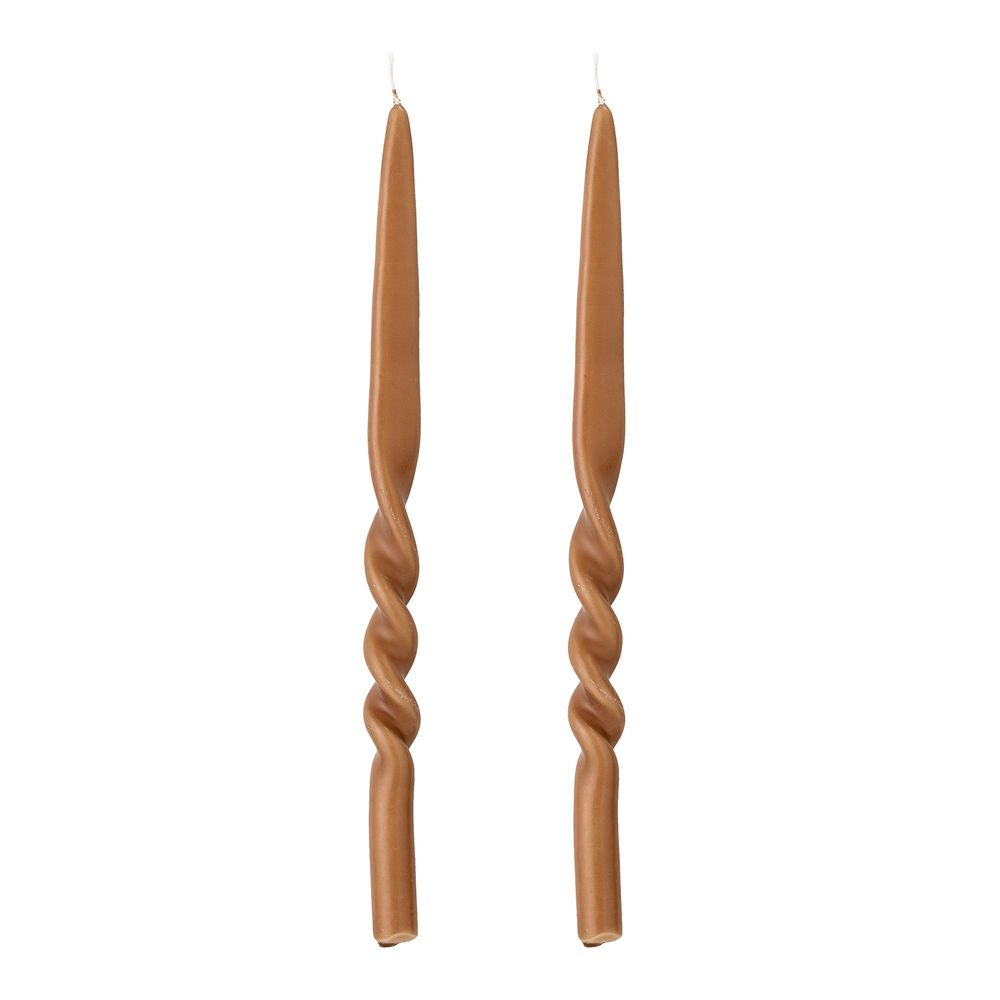Bougies - Twist Bougie, Marron, Parafine Pack of 2 - BLOOMINGVILLE MULTIBRAND HOUSE