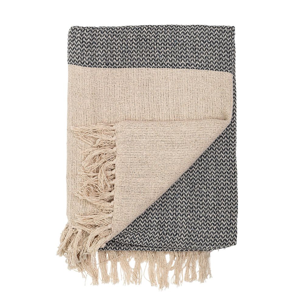 Throw blankets - Matt Throw, Grey, Recycled Cotton  - BLOOMINGVILLE MULTIBRAND HOUSE