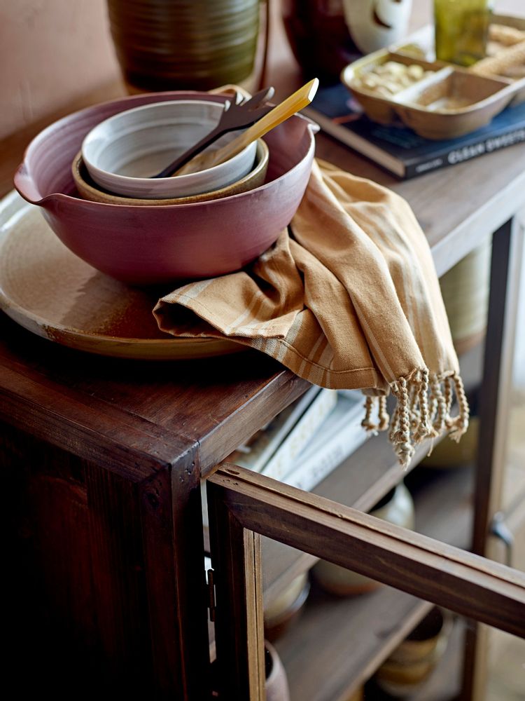 Brushes - Elyza Kitchen Towel, Brown, Cotton Pack of 2 - CREATIVE COLLECTION