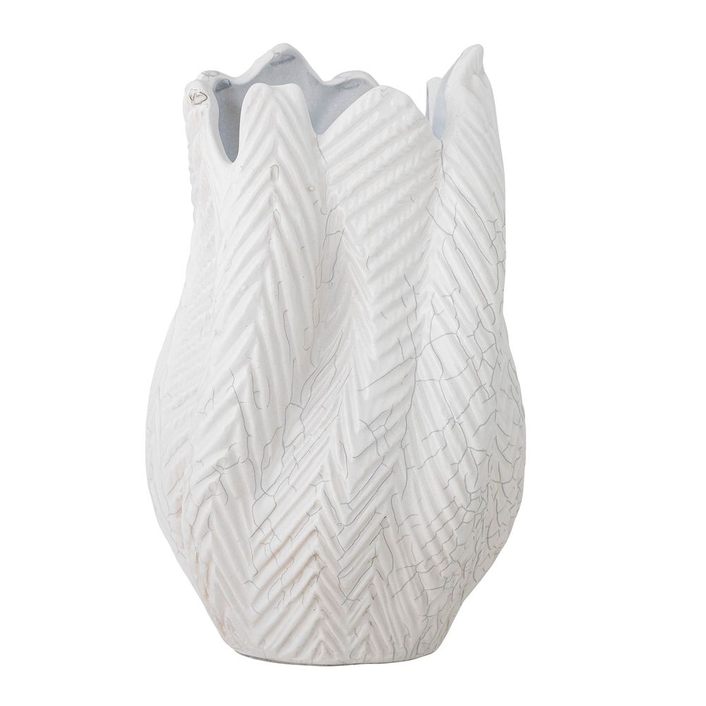 Vases - Besa Vase, White, Stoneware - CREATIVE COLLECTION