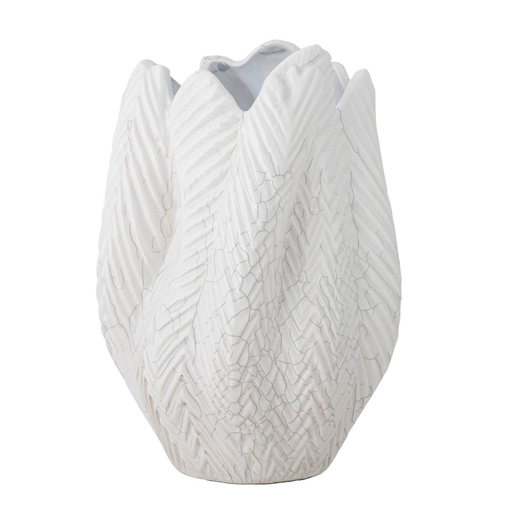 Vases - Besa Vase, White, Stoneware - CREATIVE COLLECTION