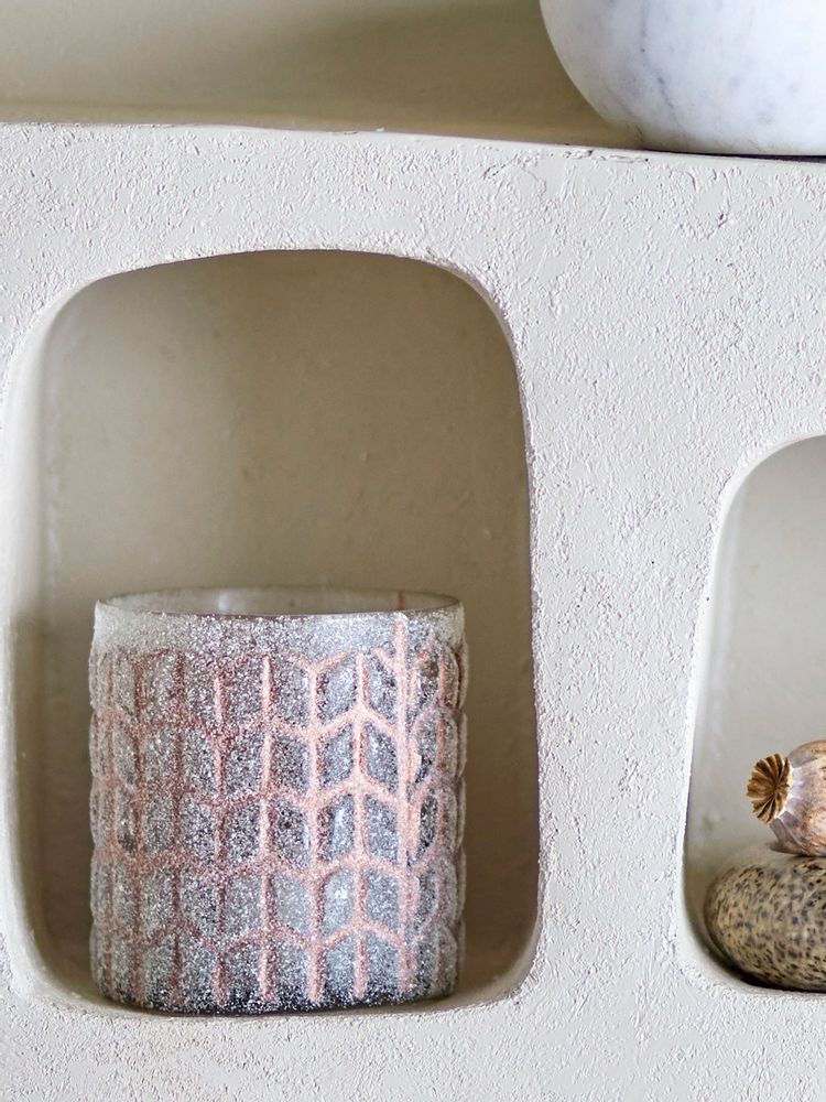Bougeoirs et photophores - Esther Photophore, Rose, Verre recyclé - BLOOMINGVILLE MULTIBRAND HOUSE