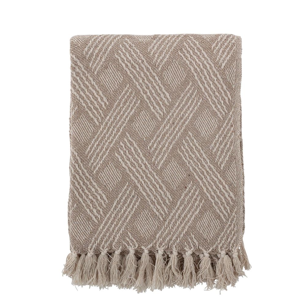 Plaids - Ghina Plaid, Nature, Coton recyclé - BLOOMINGVILLE MULTIBRAND HOUSE