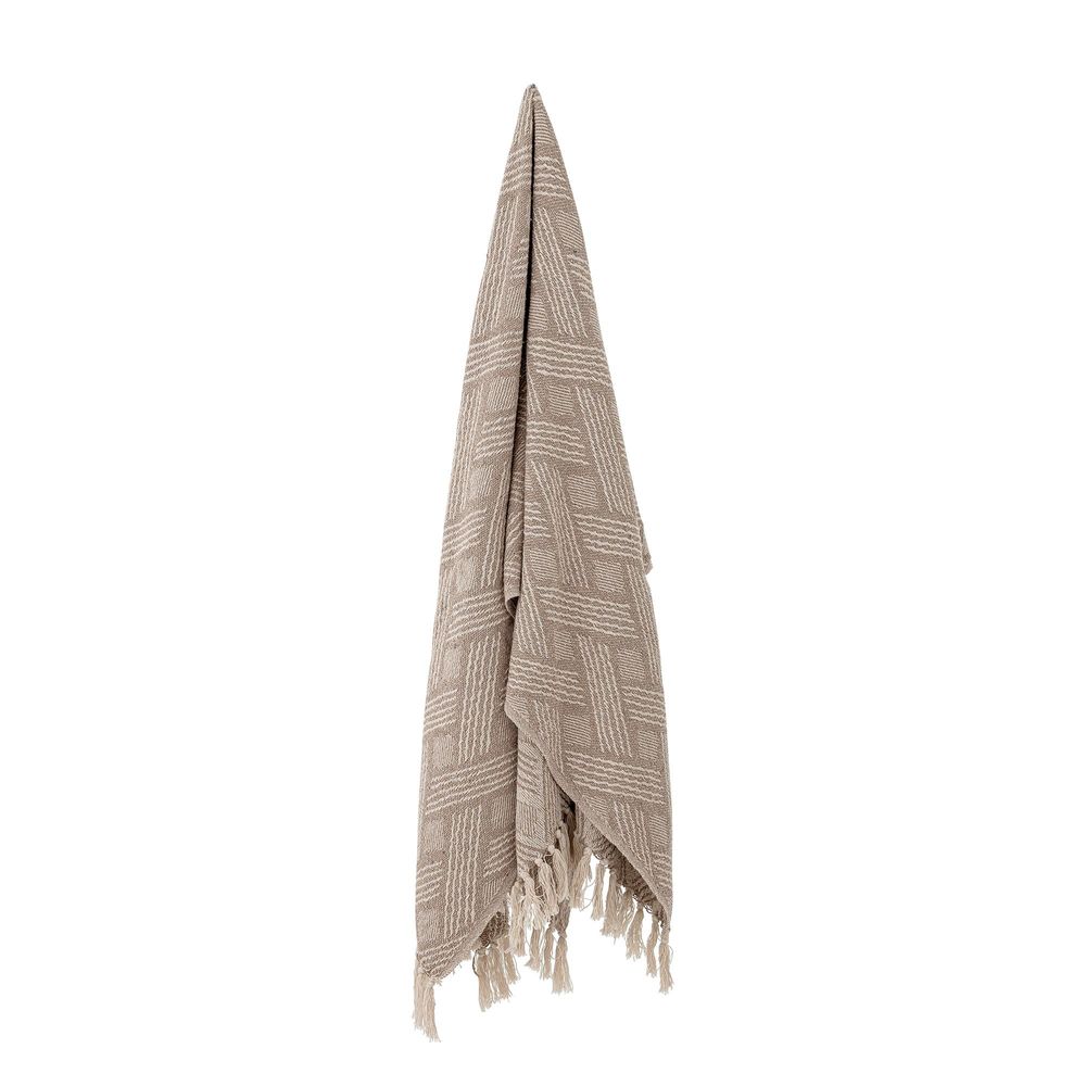 Plaids - Ghina Plaid, Nature, Coton recyclé - BLOOMINGVILLE MULTIBRAND HOUSE
