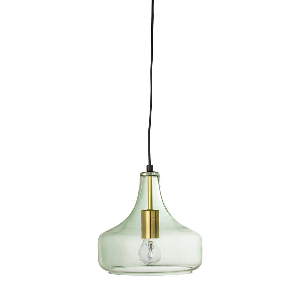 Hanging lights - Yuser Pendant Lamp, Green, Glass - BLOOMINGVILLE