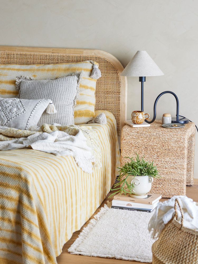 Coussins - Decia Coussin, Jaune, Coton recyclé - BLOOMINGVILLE MULTIBRAND HOUSE