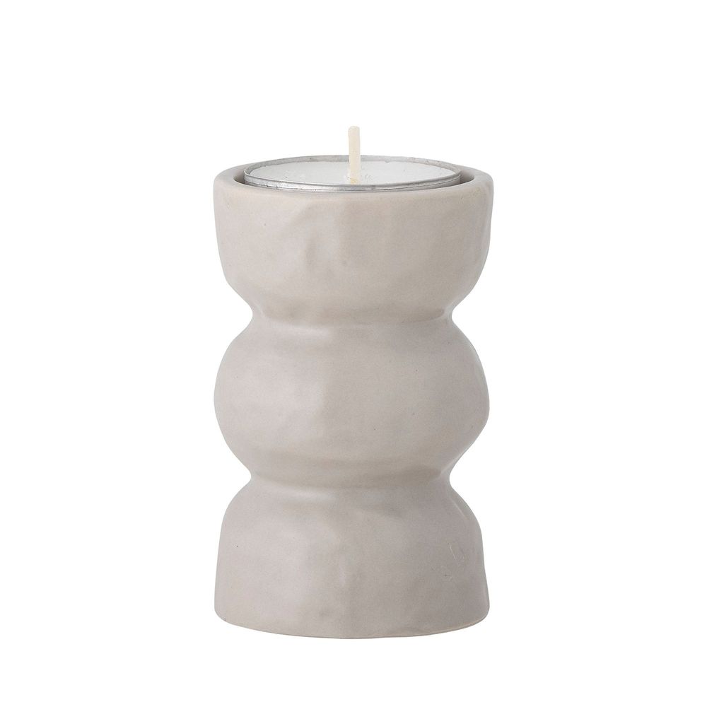 Bougeoirs et photophores - Imilia Photophore, Blanc, Grès - BLOOMINGVILLE MULTIBRAND HOUSE