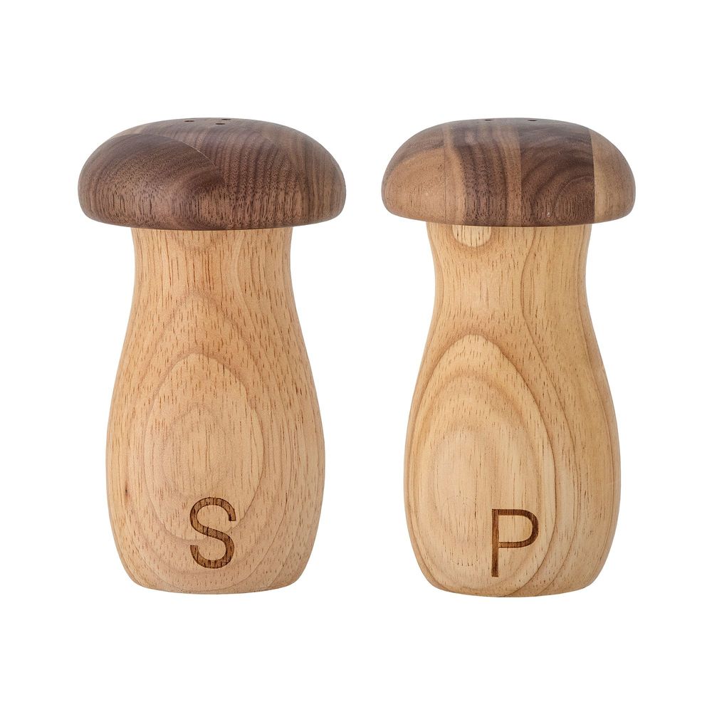Kitchen utensils - Rahim Salt & Pepper Shaker Set, Brown, Rubberwood - BLOOMINGVILLE MULTIBRAND HOUSE
