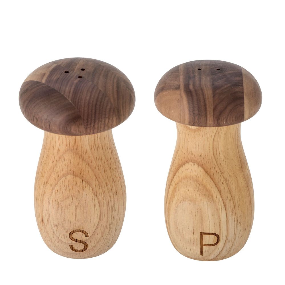 Kitchen utensils - Rahim Salt & Pepper Shaker Set, Brown, Rubberwood - BLOOMINGVILLE MULTIBRAND HOUSE