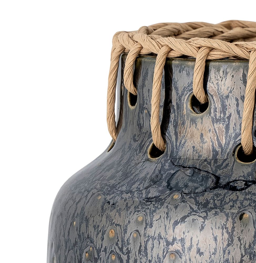 Vases - Janel Vase, Black, Ceramic - BLOOMINGVILLE MULTIBRAND HOUSE