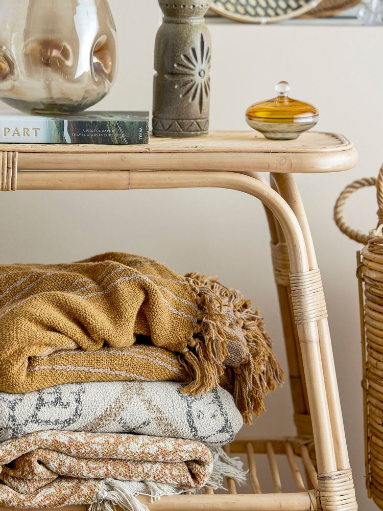 Plaids - Freddy Plaid, Nature, Coton recyclé - BLOOMINGVILLE MULTIBRAND HOUSE