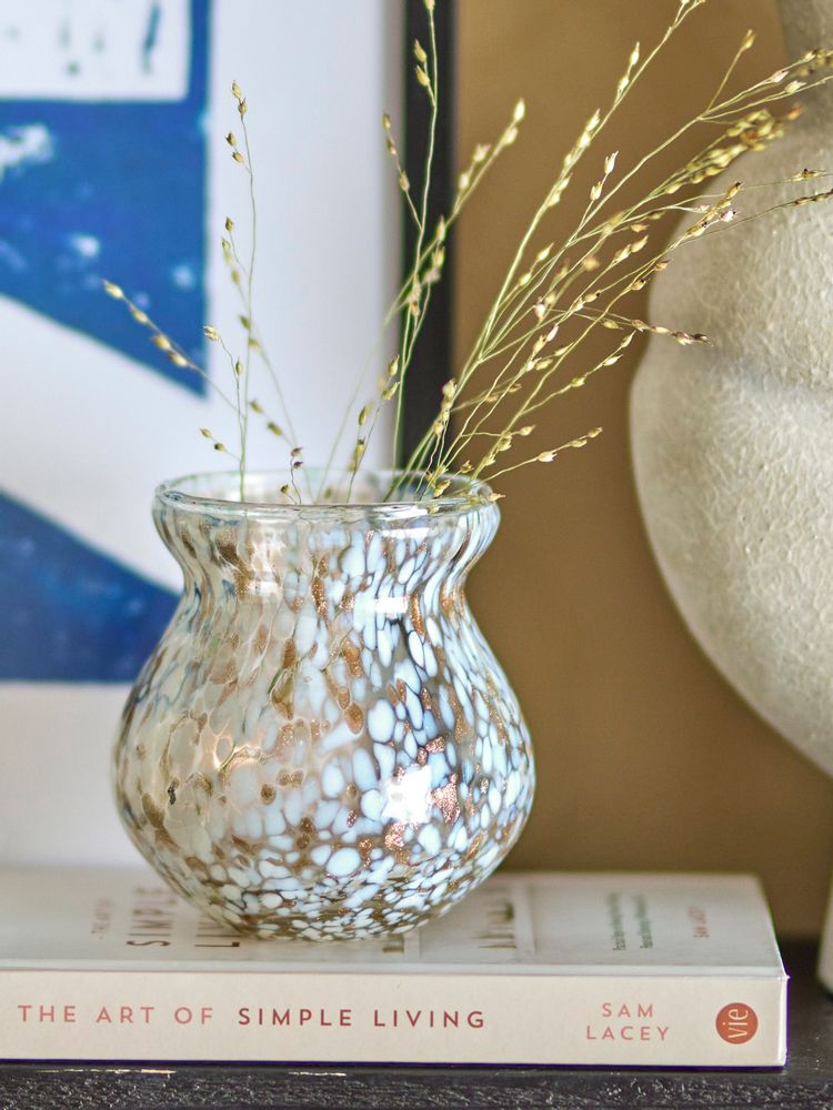 Vases - Jazmine Vase, Gold, Recycled Glass - BLOOMINGVILLE MULTIBRAND HOUSE