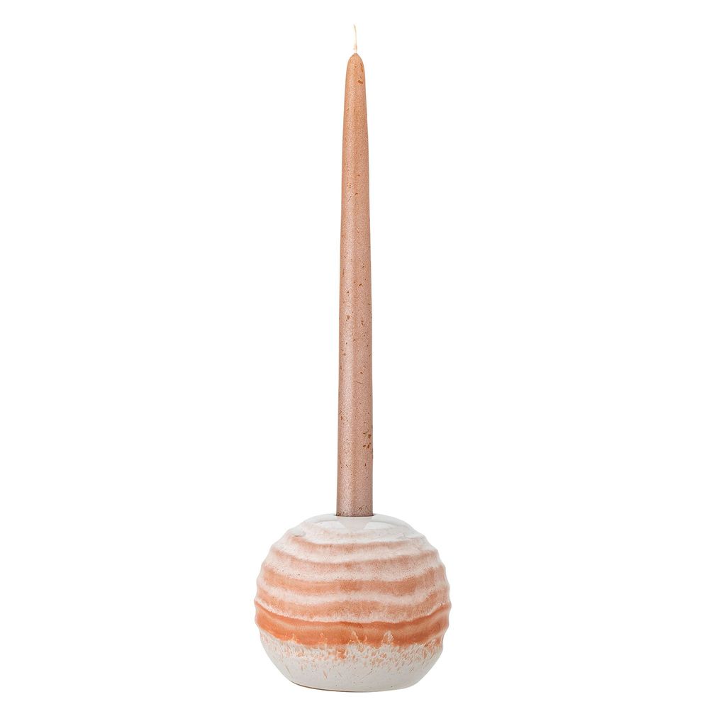 Bougeoirs et photophores - Paula Bougeoir, Orange, Grès - BLOOMINGVILLE MULTIBRAND HOUSE