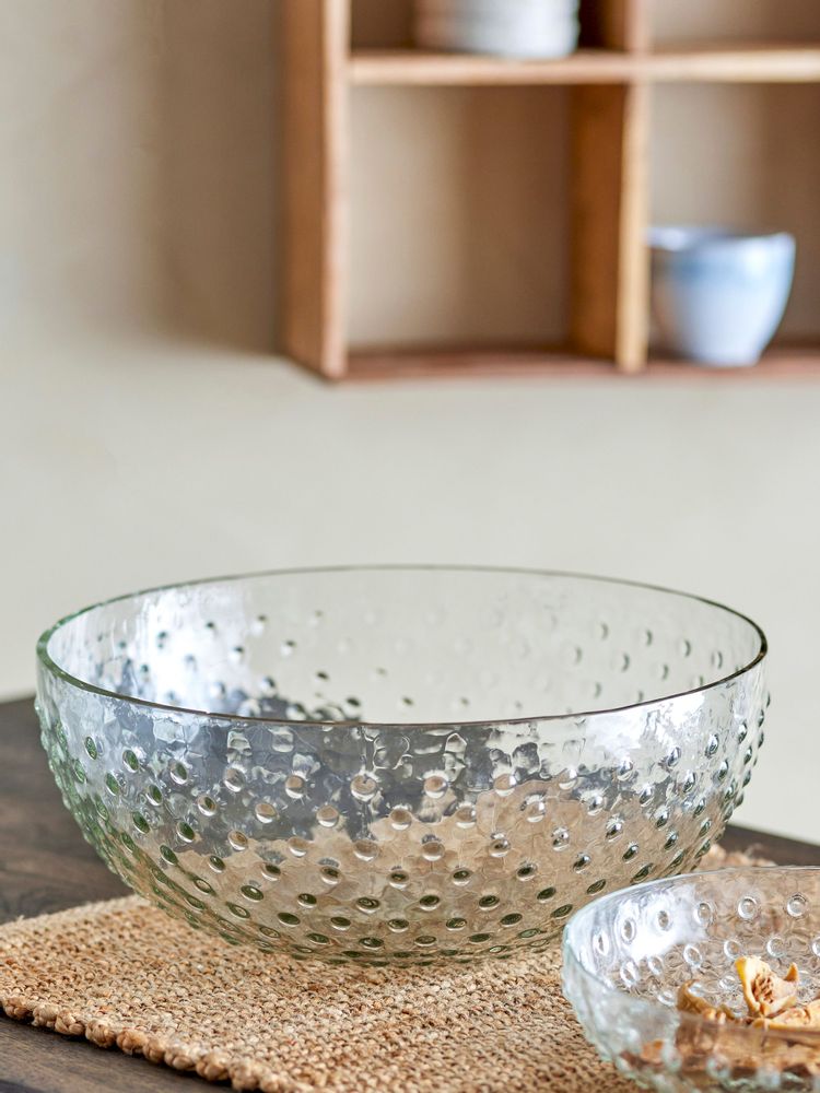 Bowls - Justina Bowl, Clear, Recycled Glass  - BLOOMINGVILLE MULTIBRAND HOUSE