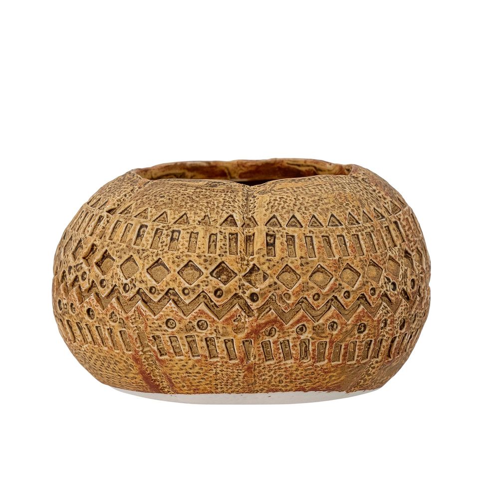 Flower pots - Zally Flowerpot, Brown, Stoneware - CREATIVE COLLECTION
