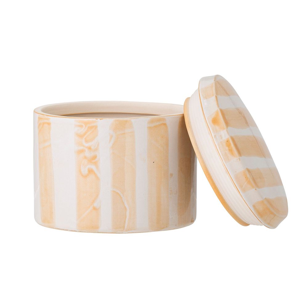 Food storage - Cathe Jar w/Lid, Yellow, Stoneware  - CREATIVE COLLECTION