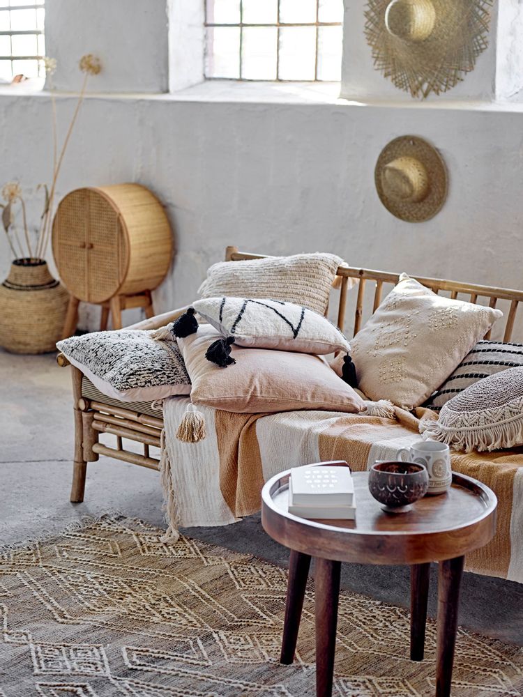 Cushions - Ayn Cushion, Nature, Cotton  - BLOOMINGVILLE MULTIBRAND HOUSE