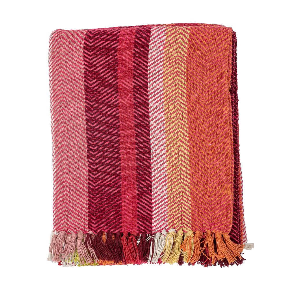 Plaids - Amra Plaid, Rouge, Coton - CREATIVE COLLECTION