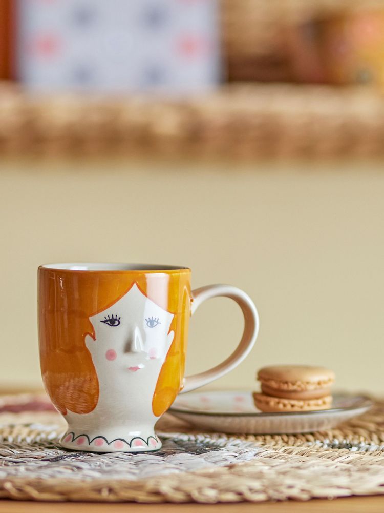 Mugs - Jaya Cup, Orange, Stoneware - BLOOMINGVILLE MINI