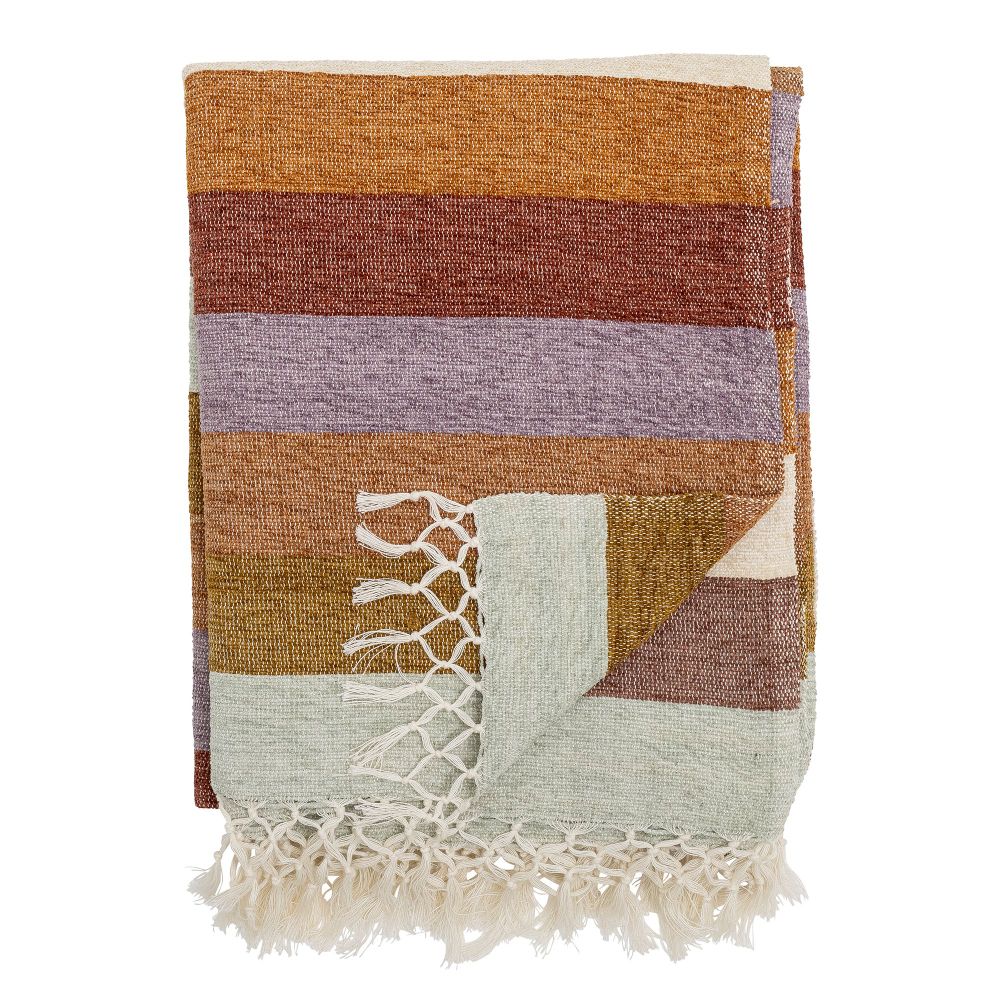Throw blankets - Lucilla Throw, Purple, Cotton - BLOOMINGVILLE MULTIBRAND HOUSE