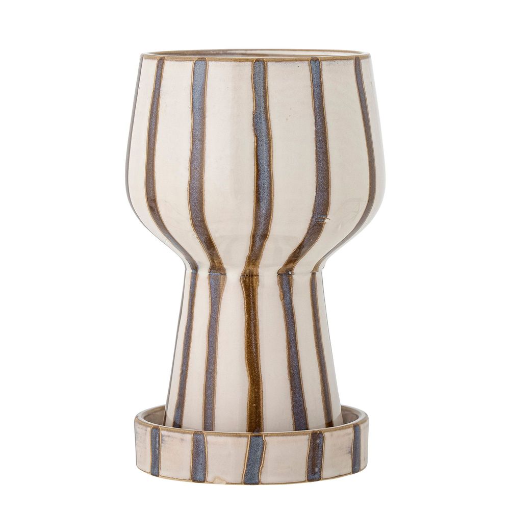 Flower pots - Agna Flowerpot, Brown, Stoneware - BLOOMINGVILLE MULTIBRAND HOUSE