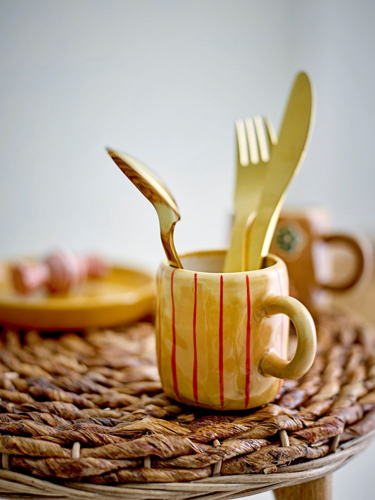 Assiettes au quotidien - Kittie Ensemble de vaisselle, Marron, Grès Set of 3 - BLOOMINGVILLE MINI