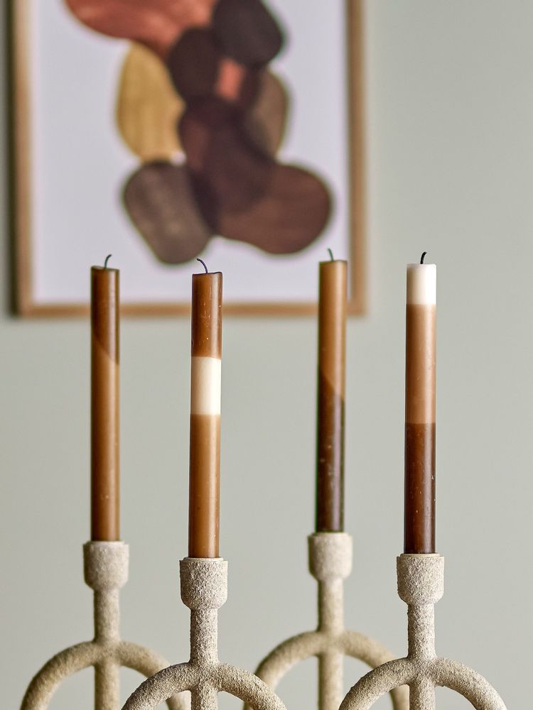 Bougies - Dip Dye Bougie, Marron, Parafine Pack of 4 - BLOOMINGVILLE MULTIBRAND HOUSE