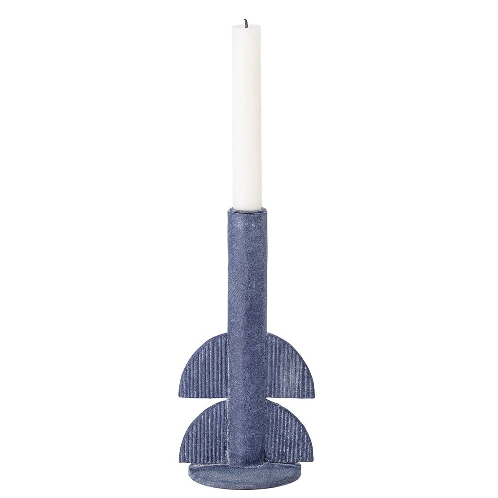 Candlesticks and candle holders - Bess Candle Holder, Blue, Polyresin - BLOOMINGVILLE MULTIBRAND HOUSE