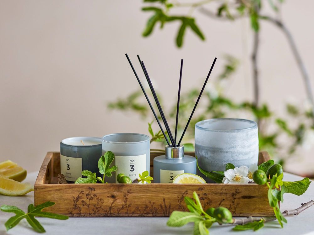 Scent diffusers - NO.3-Santal Fig Scent Diffuser, Blue, Scent Liquid - ILLUME X BLOOMINGVILLE