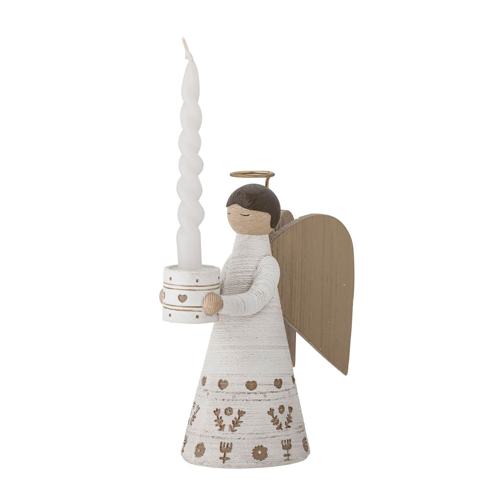 Bougeoirs et photophores  - Abba Bougeoir, Blanc, Polyrésine Set of 4 - BLOOMINGVILLE MULTIBRAND HOUSE