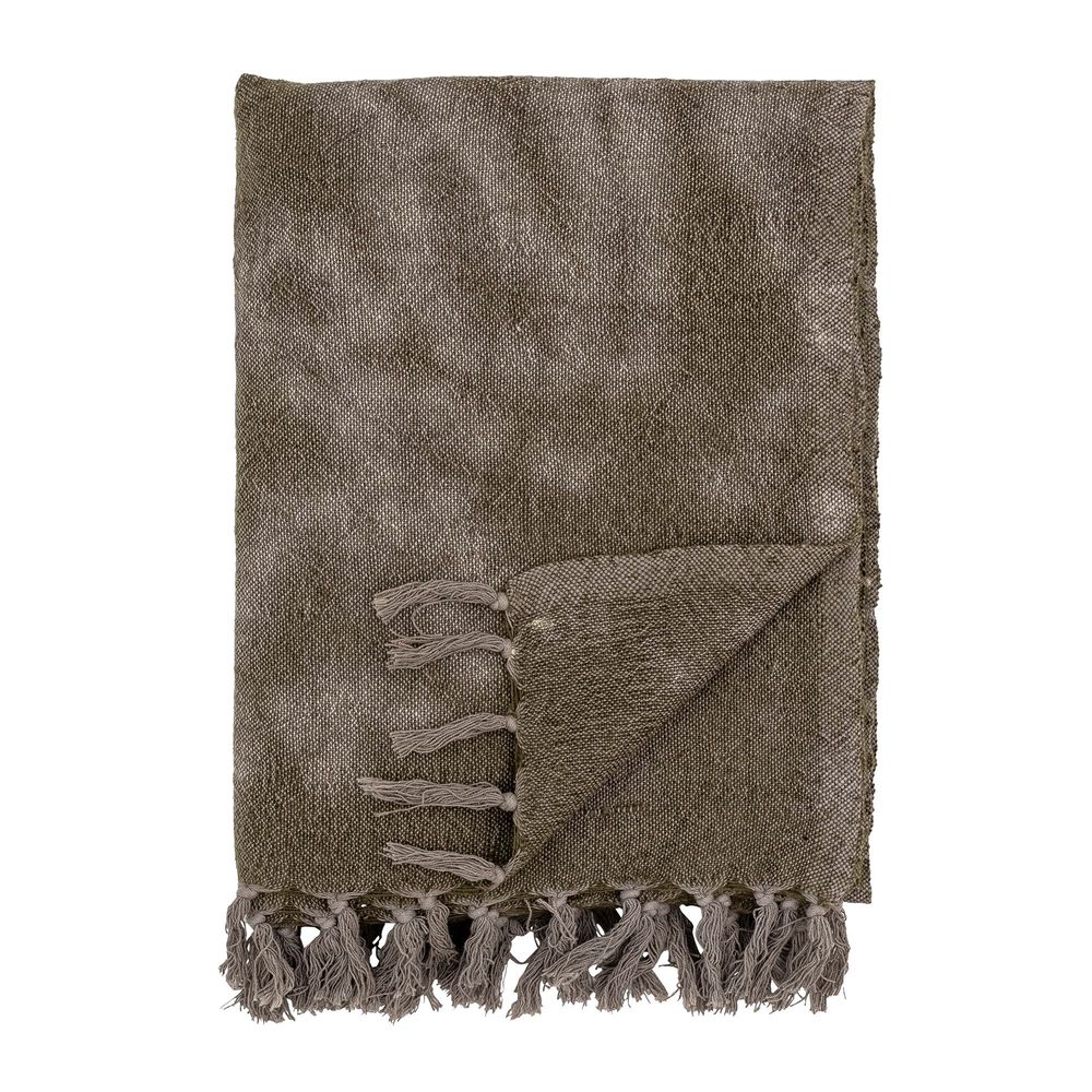 Throw blankets - Ginger Throw, Green, Wool  - BLOOMINGVILLE MULTIBRAND HOUSE