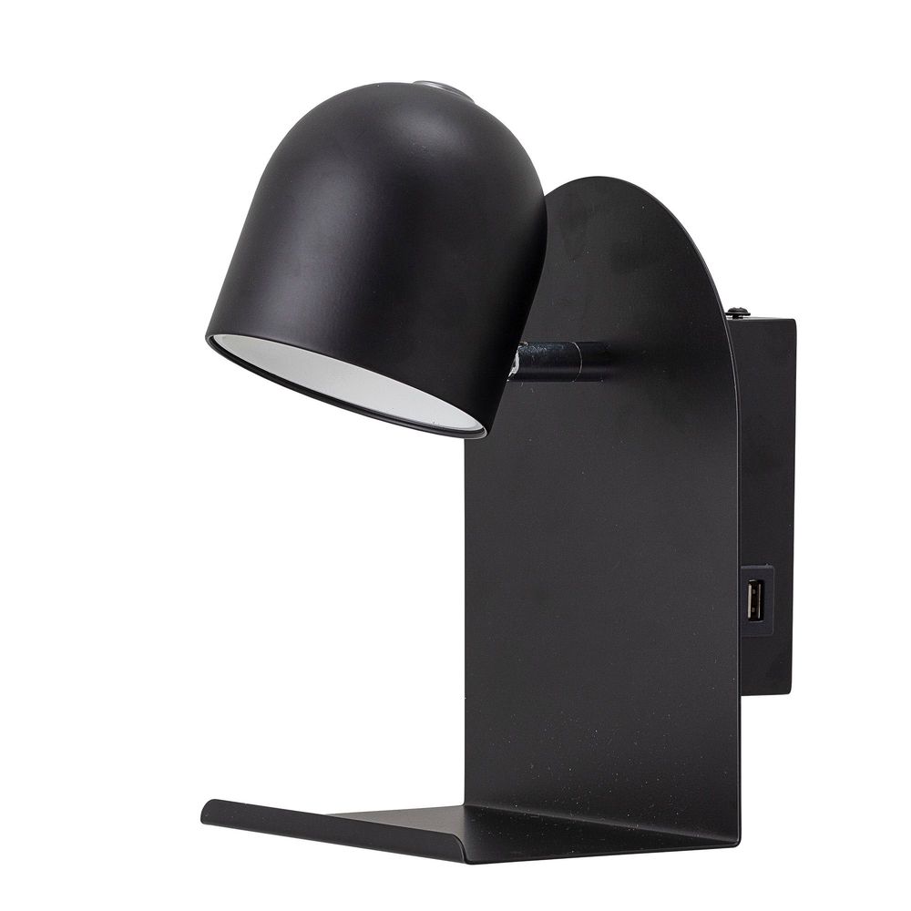 Wall lamps - Qasim Wall Lamp, Black, Metal - BLOOMINGVILLE MULTIBRAND HOUSE
