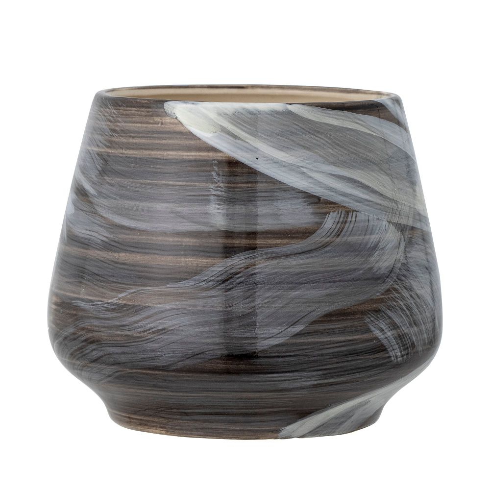 Flower pots - Skjalm Flowerpot, Brown, Stoneware  - BLOOMINGVILLE MULTIBRAND HOUSE