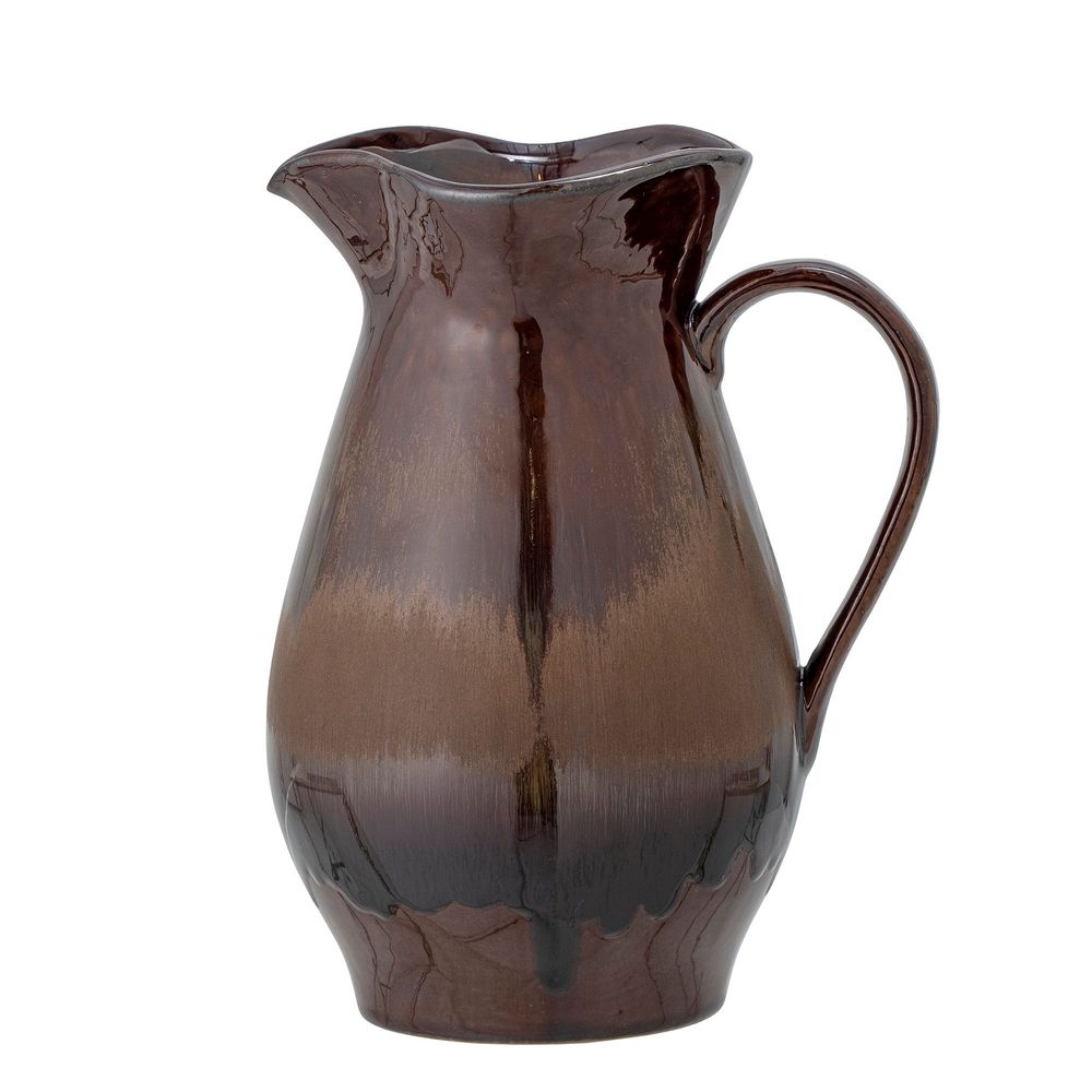 Carafes - Dahlia Jug, Brown, Stoneware  - CREATIVE COLLECTION