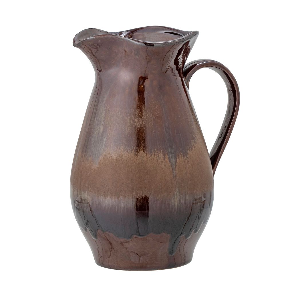 Carafes - Dahlia Jug, Brown, Stoneware  - CREATIVE COLLECTION