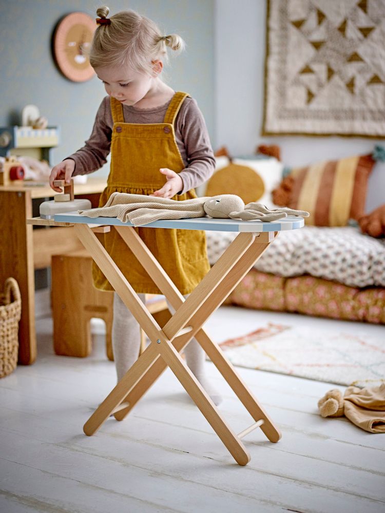 Toys - Sande Toy Ironing Board & Iron, Blue, FSC® 100% , Pine Set of 2 - BLOOMINGVILLE MINI