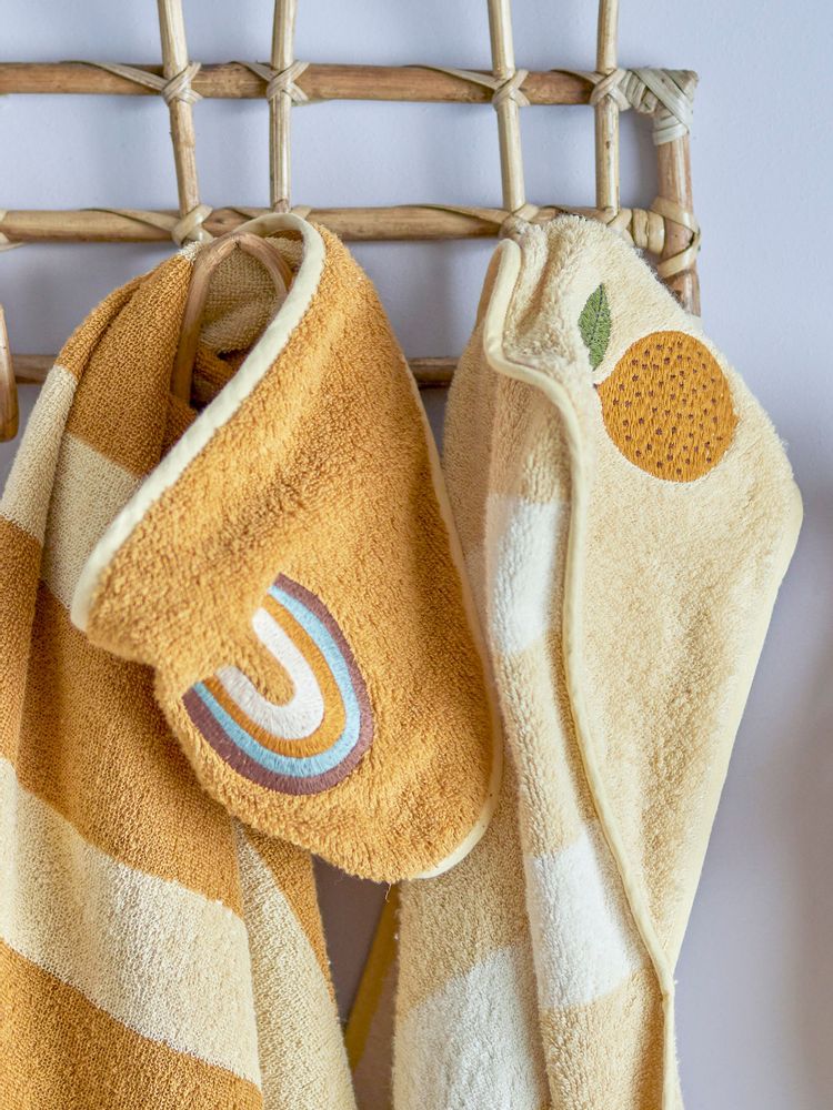 Serviettes de bain - Agnes Serviette, Marron, Coton OEKO-TEX® - BLOOMINGVILLE MINI