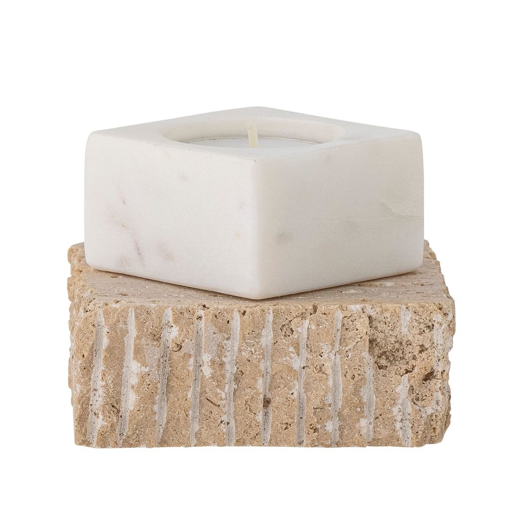 Bougeoirs et photophores - Juta Photophore et bougeoir, Nature, Travertin - BLOOMINGVILLE MULTIBRAND HOUSE