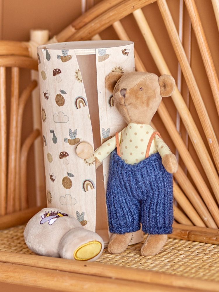 Jouets enfants - Willes Jouet en peluche, Marron, Polyester Set of 2 - BLOOMINGVILLE MINI