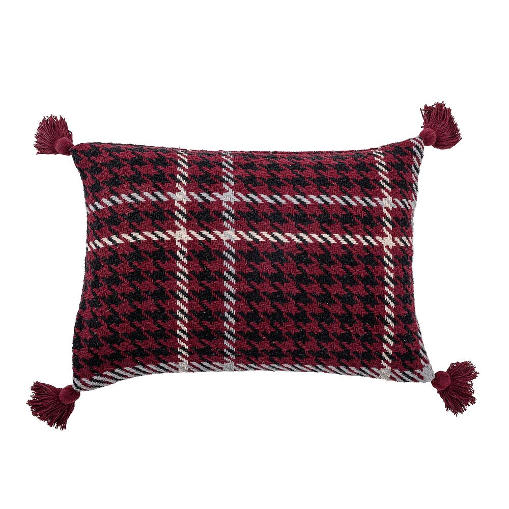 Cushions - Rivel Cushion, Red, Recycled Cotton - BLOOMINGVILLE MULTIBRAND HOUSE