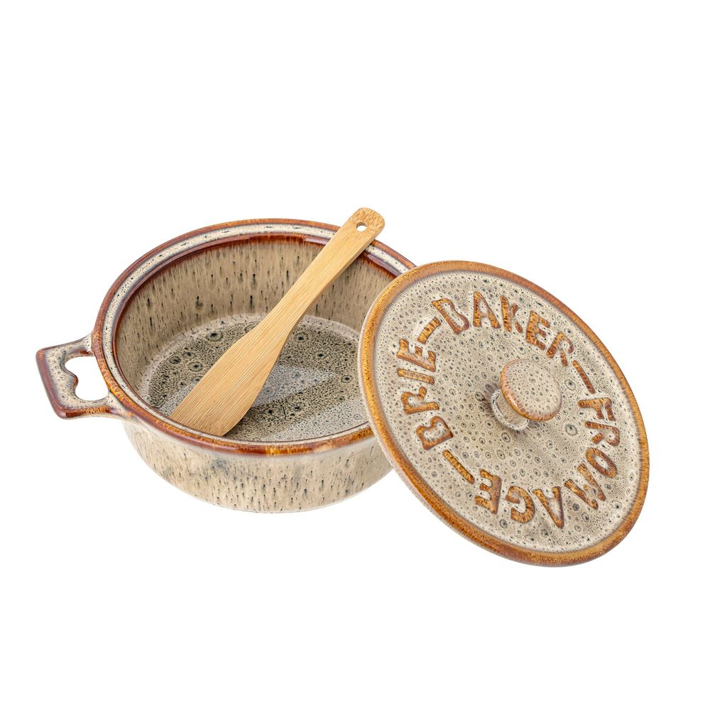 Couverts & ustensiles de cuisine - Aram Plat au four avec couvercle, Gris, Grès  - BLOOMINGVILLE MULTIBRAND HOUSE