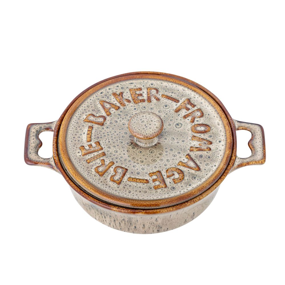 Couverts & ustensiles de cuisine - Aram Plat au four avec couvercle, Gris, Grès  - BLOOMINGVILLE MULTIBRAND HOUSE