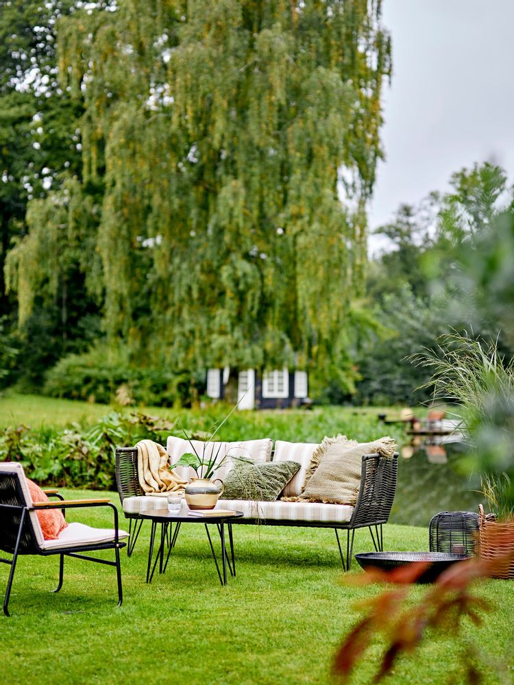 Coussins - Enola Coussin, Verte, Jute - BLOOMINGVILLE MULTIBRAND HOUSE