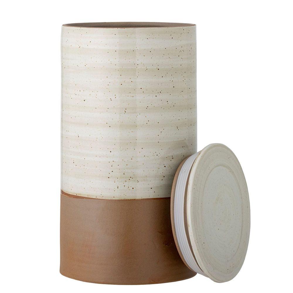Boîtes de conservation - Okan Cruche avec couvercle , Marron, Grès - BLOOMINGVILLE MULTIBRAND HOUSE
