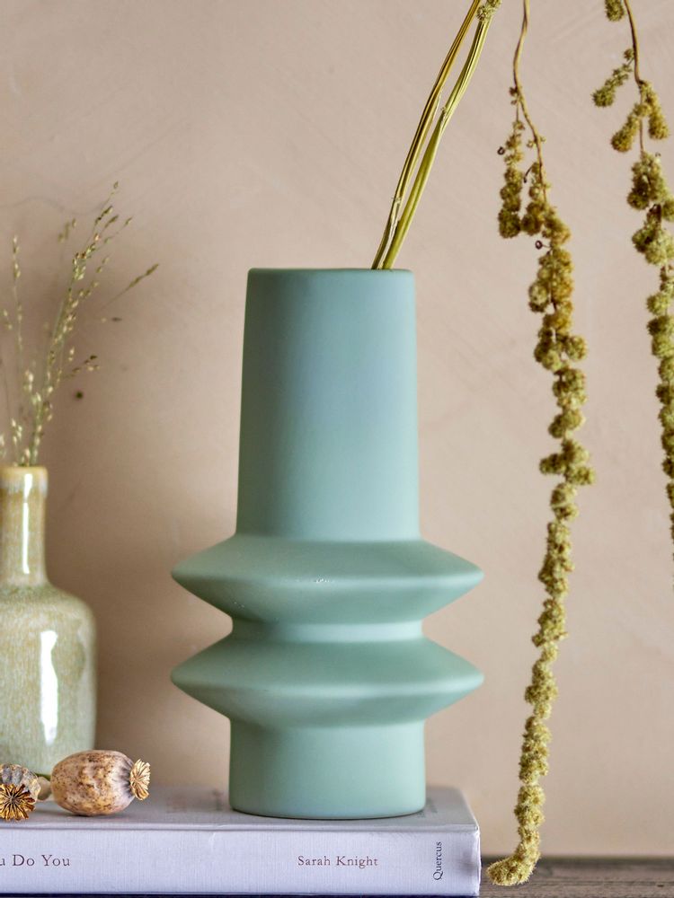 Vases - Isold Vase, Verte, Grès - BLOOMINGVILLE MULTIBRAND HOUSE